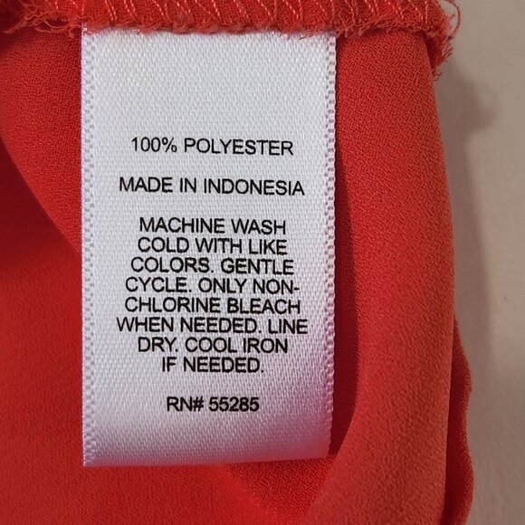 Express Portofino Shirt Small Coral Button Up Lightweight Roll Tab Sleeve - Picture 4 of 7